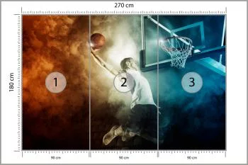 Fototapeta Koszykarz Robiący Wsad - obrazek 3