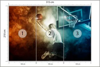 Fototapeta Koszykarz Robiący Wsad - obrazek 3