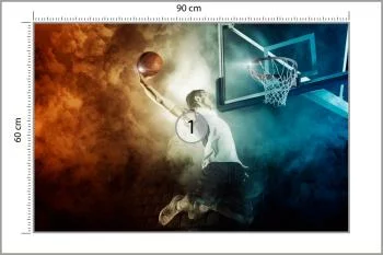 Fototapeta Koszykarz Robiący Wsad - obrazek 3