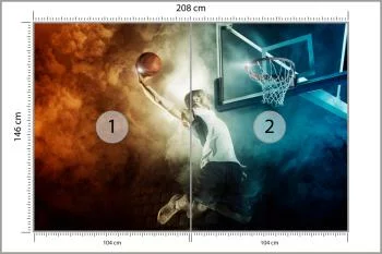 Fototapeta Koszykarz Robiący Wsad - obrazek 3