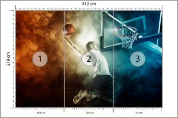 Fototapeta Koszykarz Robiący Wsad - obrazek 3