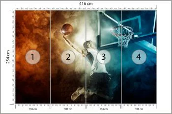 Fototapeta Koszykarz Robiący Wsad - obrazek 3
