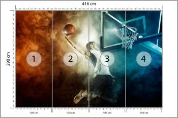 Fototapeta Koszykarz Robiący Wsad - obrazek 3