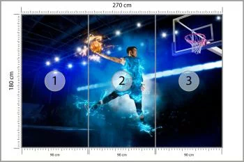 Fototapeta Płonący Koszykarz - obrazek 3