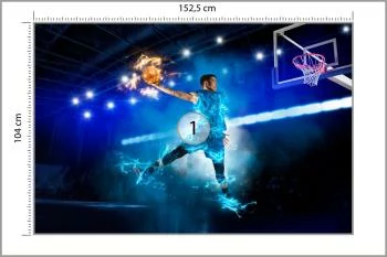 Fototapeta Płonący Koszykarz - obrazek 3