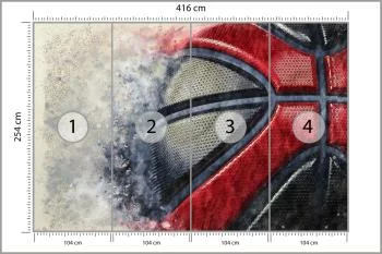Fototapeta Piłka Koszykowa Malowana Akwarelą - obrazek 3