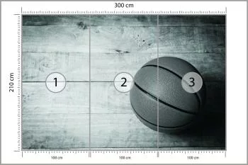 Fototapeta Piłka Koszykowa Na Tle Desek - obrazek 3