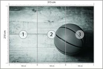 Fototapeta Piłka Koszykowa Na Tle Desek - obrazek 3