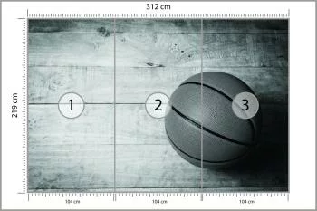 Fototapeta Piłka Koszykowa Na Tle Desek - obrazek 3