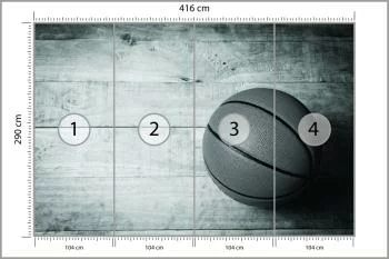 Fototapeta Piłka Koszykowa Na Tle Desek - obrazek 3