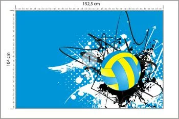 Fototapeta Piłka Siatkowa Na Tle Abstrakcyjnych Wzorów - obrazek 3