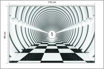 Fototapeta 3D kosmiczny Tunel - Czarno-Biały - obrazek 3
