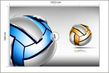 Fototapeta Dwie Piłki Siatkowe 3D - obrazek 3