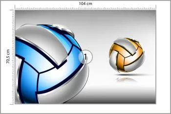 Fototapeta Dwie Piłki Siatkowe 3D - obrazek 3