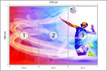 Fototapeta Siatkarz W Abstrakcyjnym Wydaniu - obrazek 3