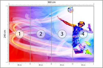 Fototapeta Siatkarz W Abstrakcyjnym Wydaniu - obrazek 3