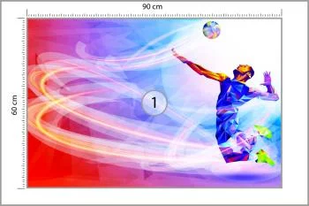 Fototapeta Siatkarz W Abstrakcyjnym Wydaniu - obrazek 3