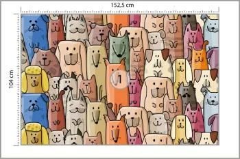 Fototapeta Kolorowe Bajkowe Psy - obrazek 3