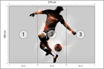 Fototapeta Abstrakcyjny Piłkarz W Locie - obrazek 3