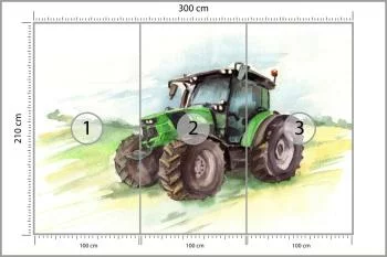 Fototapeta Traktor Malowany Akwarelą - obrazek 3