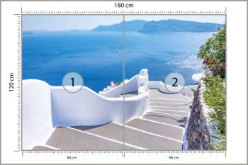 Fototapeta Greckie Schody Na Plażę - obrazek 3