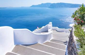 Fototapeta Greckie Schody Na Plażę - obrazek 2