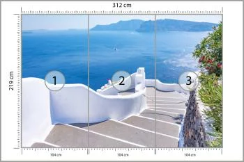 Fototapeta Greckie Schody Na Plażę - obrazek 3