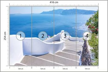 Fototapeta Greckie Schody Na Plażę - obrazek 3