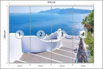 Fototapeta Greckie Schody Na Plażę - obrazek 3