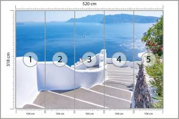 Fototapeta Greckie Schody Na Plażę - obrazek 3