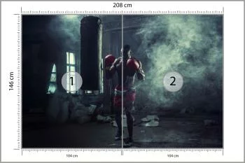 Fototapeta Bokser W Zadymionym Pomieszczeniu - obrazek 3