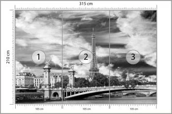 Fototapeta Paryż Czarno-Biała - obrazek 3