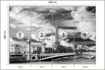 Fototapeta Paryż Czarno-Biała - obrazek 3
