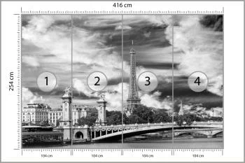 Fototapeta Paryż Czarno-Biała - obrazek 3