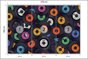 Fototapeta Kolorowe Płyty Gramofonowe - obrazek 3