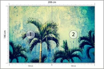 Fototapeta Palmy W Stylu Grunge - obrazek 3