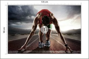 Fototapeta Sportowiec Przygotowywujący Się Do Startu - obrazek 3