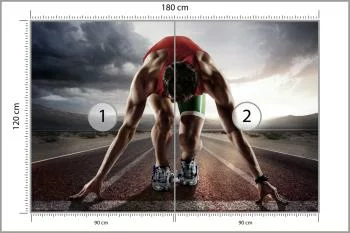 Fototapeta Sportowiec Przygotowywujący Się Do Startu - obrazek 3