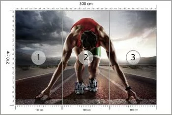 Fototapeta Sportowiec Przygotowywujący Się Do Startu - obrazek 3