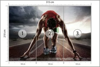 Fototapeta Sportowiec Przygotowywujący Się Do Startu - obrazek 3