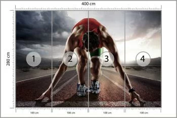 Fototapeta Sportowiec Przygotowywujący Się Do Startu - obrazek 3