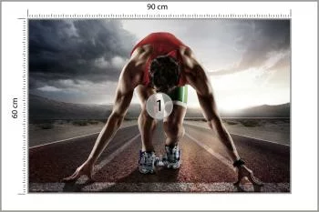 Fototapeta Sportowiec Przygotowywujący Się Do Startu - obrazek 3