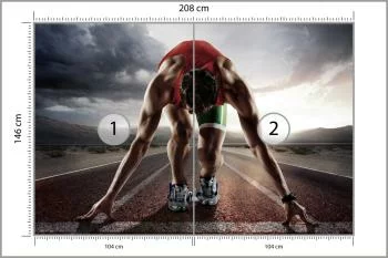 Fototapeta Sportowiec Przygotowywujący Się Do Startu - obrazek 3