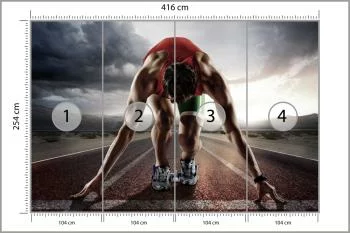 Fototapeta Sportowiec Przygotowywujący Się Do Startu - obrazek 3