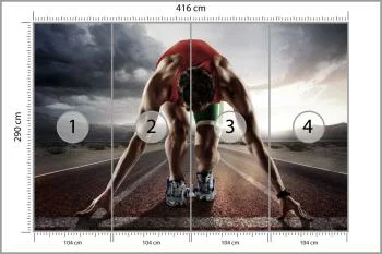 Fototapeta Sportowiec Przygotowywujący Się Do Startu - obrazek 3