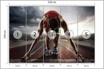 Fototapeta Sportowiec Przygotowywujący Się Do Startu - obrazek 3