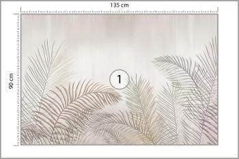 Fototapeta Liście Palmowe Na Jasnym Tle - obrazek 3