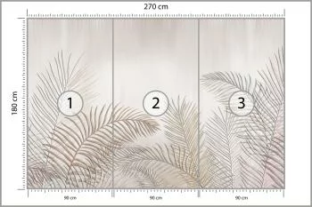 Fototapeta Liście Palmowe Na Jasnym Tle - obrazek 3