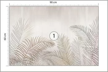 Fototapeta Liście Palmowe Na Jasnym Tle - obrazek 3