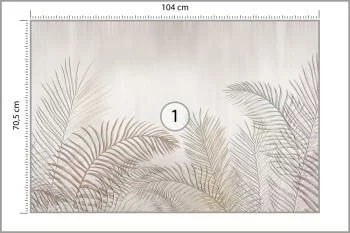 Fototapeta Liście Palmowe Na Jasnym Tle - obrazek 3